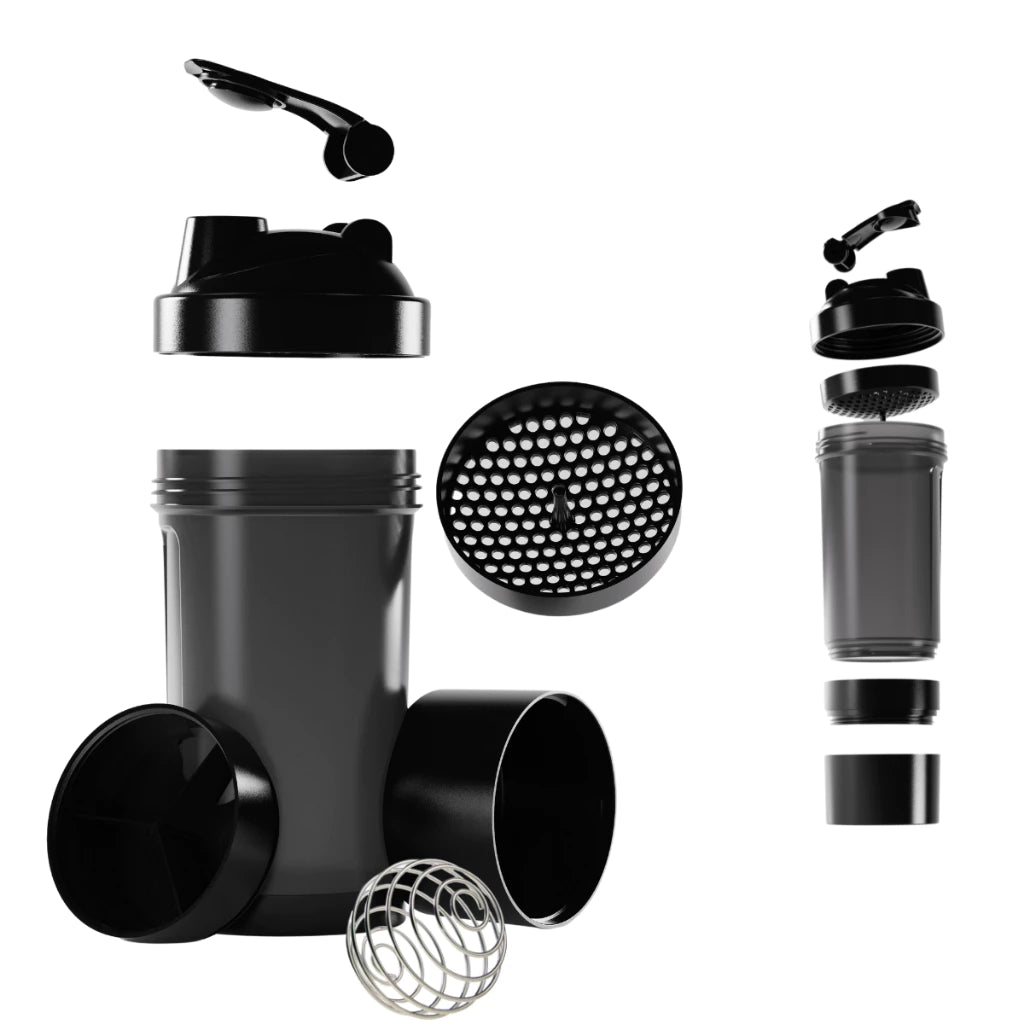 Coqueteleira Shakeira com Compartimento Suplementos Fit Whey 500ml ...