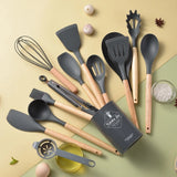 Conjunto de Utensílios em Silicone 12 Peças