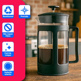 Cafeteira Francesa Cremeira 350ml Inox Leite Café Chá