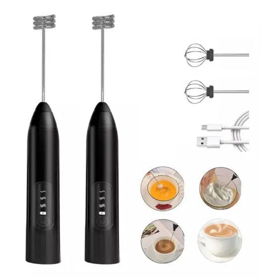 Batedor Misturador Mixer Elétrico para Bebidas Leite Café Portátil