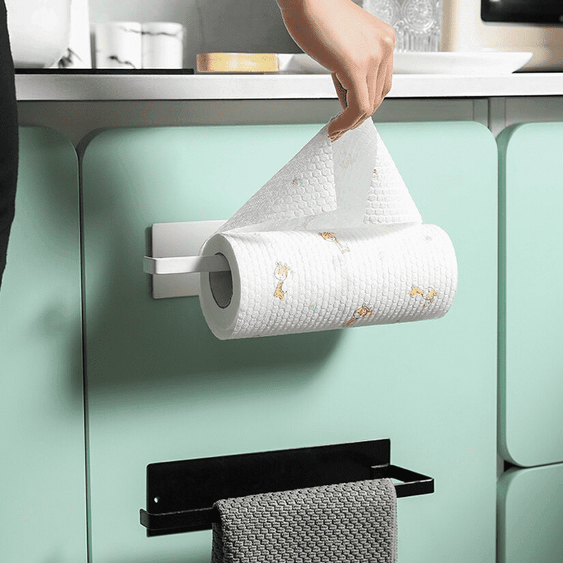 Porta Papel Toalha Multiuso para Cozinha Banheiro Prático Facil de instalar