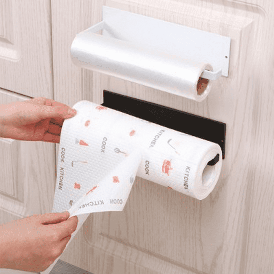 Porta Papel Toalha Multiuso para Cozinha Banheiro Prático Facil de instalar