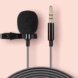 Microfone com fio/ para lapela, para celular, Pc e notebook.