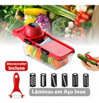 Cortador e Fatiador de Legumes Multifuncional 6 em 1 - Profissional