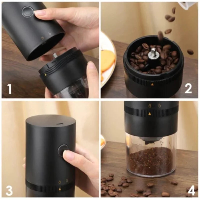 Moedor De Café Elétrico Portátil Carregador USB