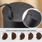 Moedor De Café Elétrico Portátil Carregador USB