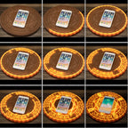 Carregador Por Indução Sem Fio Círculo Magico Mandala LED