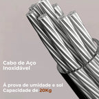 Box Varal Retrátil Corda De Aço Inoxidável