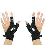 Luva De Pesca Lanterna Led Manutenção Escuro Prova Dágua