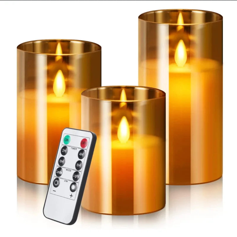 Kit Elegante de Velas LED 3Pcs