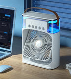 Mini Climatizador de Ar Portátil 3 e 1 - LED USB