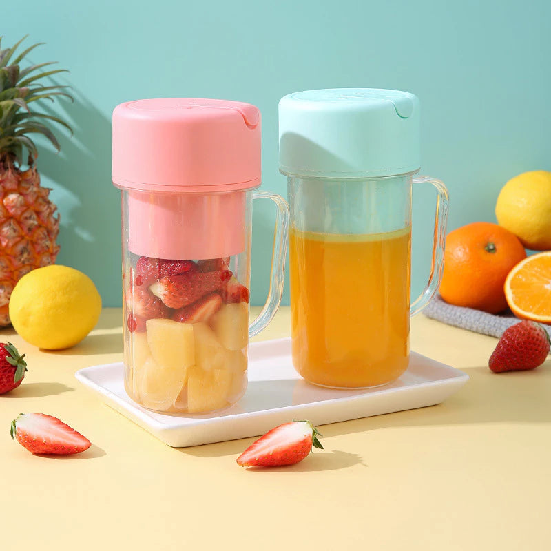 Copo Caneca Liquidificador 420ml com 6 lâminas Recarregável Portátil