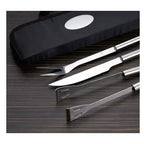 Kit para Churrasco 9 peças conjunto de aço inoxidável