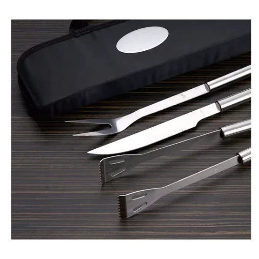 Kit para Churrasco 9 peças conjunto de aço inoxidável