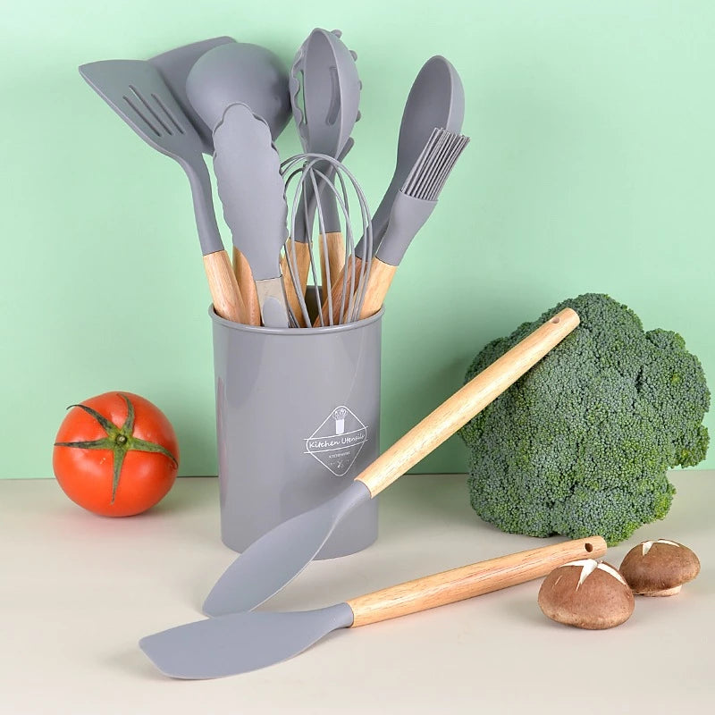 Conjunto de Utensílios em Silicone 12 Peças