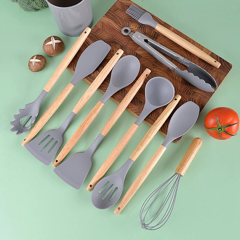 Conjunto de Utensílios em Silicone 12 Peças