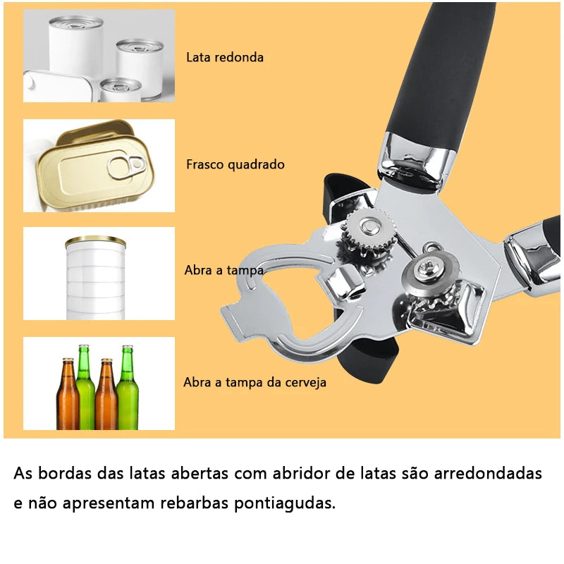 Abridor Profissional de Latas e Garrafas