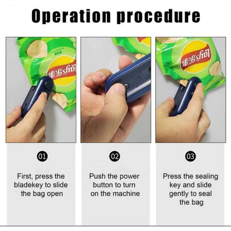 Mini máquina seladora de embalagem recarregável