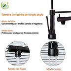 Torneira Cozinha Gourmet Monocomando Com Spray Extensor