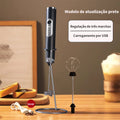 Batedor Misturador Mixer Elétrico para Bebidas Leite Café Portátil