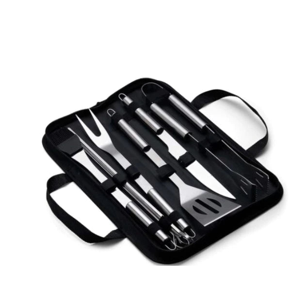 Kit para Churrasco 9 peças conjunto de aço inoxidável