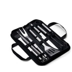 Kit para Churrasco 9 peças conjunto de aço inoxidável