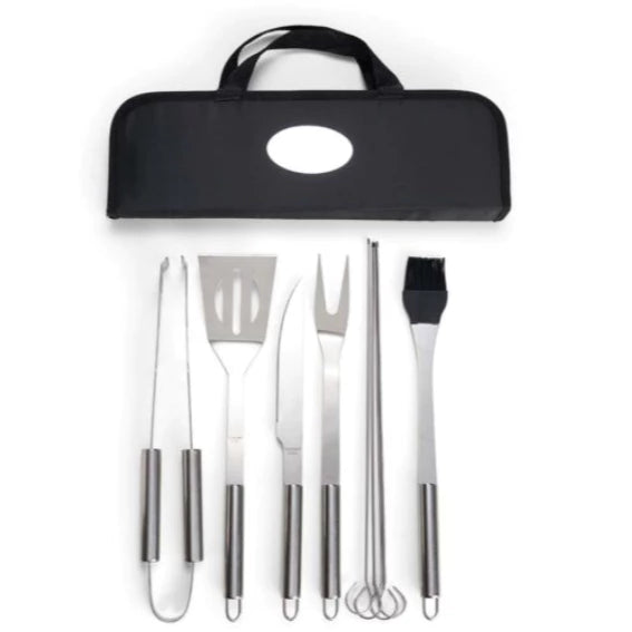 Kit para Churrasco 9 peças conjunto de aço inoxidável