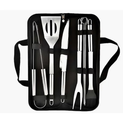 Kit para Churrasco 9 peças conjunto de aço inoxidável