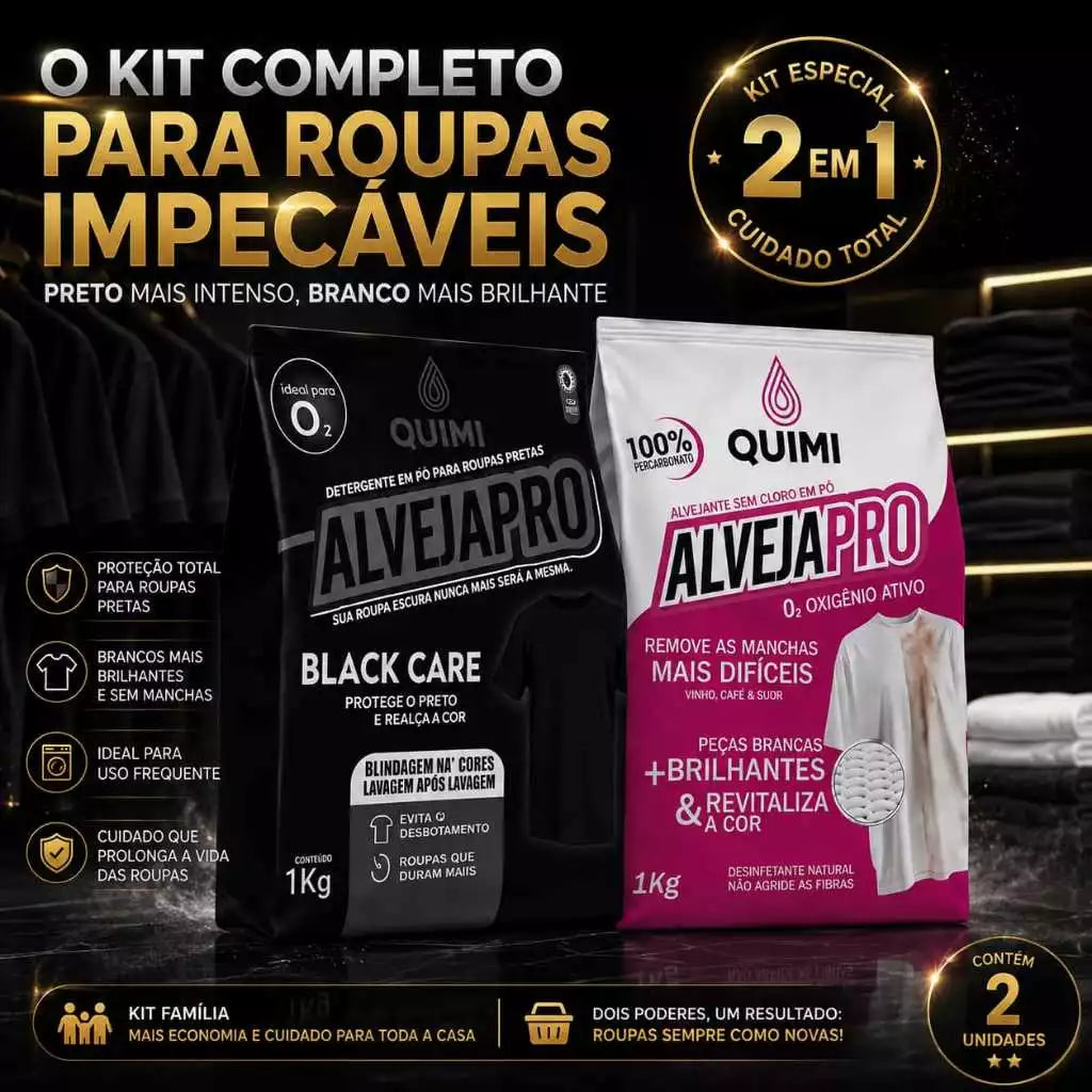 AlvejaPro - Tira manchas de Roupas Brancas e Coloridas