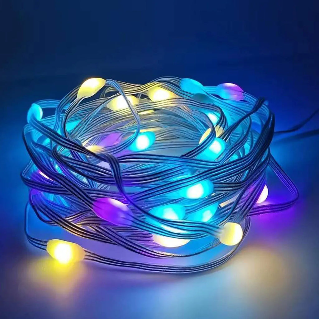 Pisca Pisca Natal Led RGB - IP68 Controle Remoto - Aplicativo Android e iOS