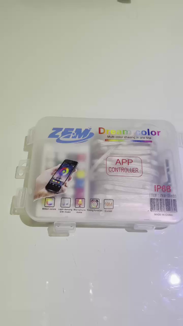 Pisca Pisca Natal Led RGB - IP68 Controle Remoto - Aplicativo Android e iOS