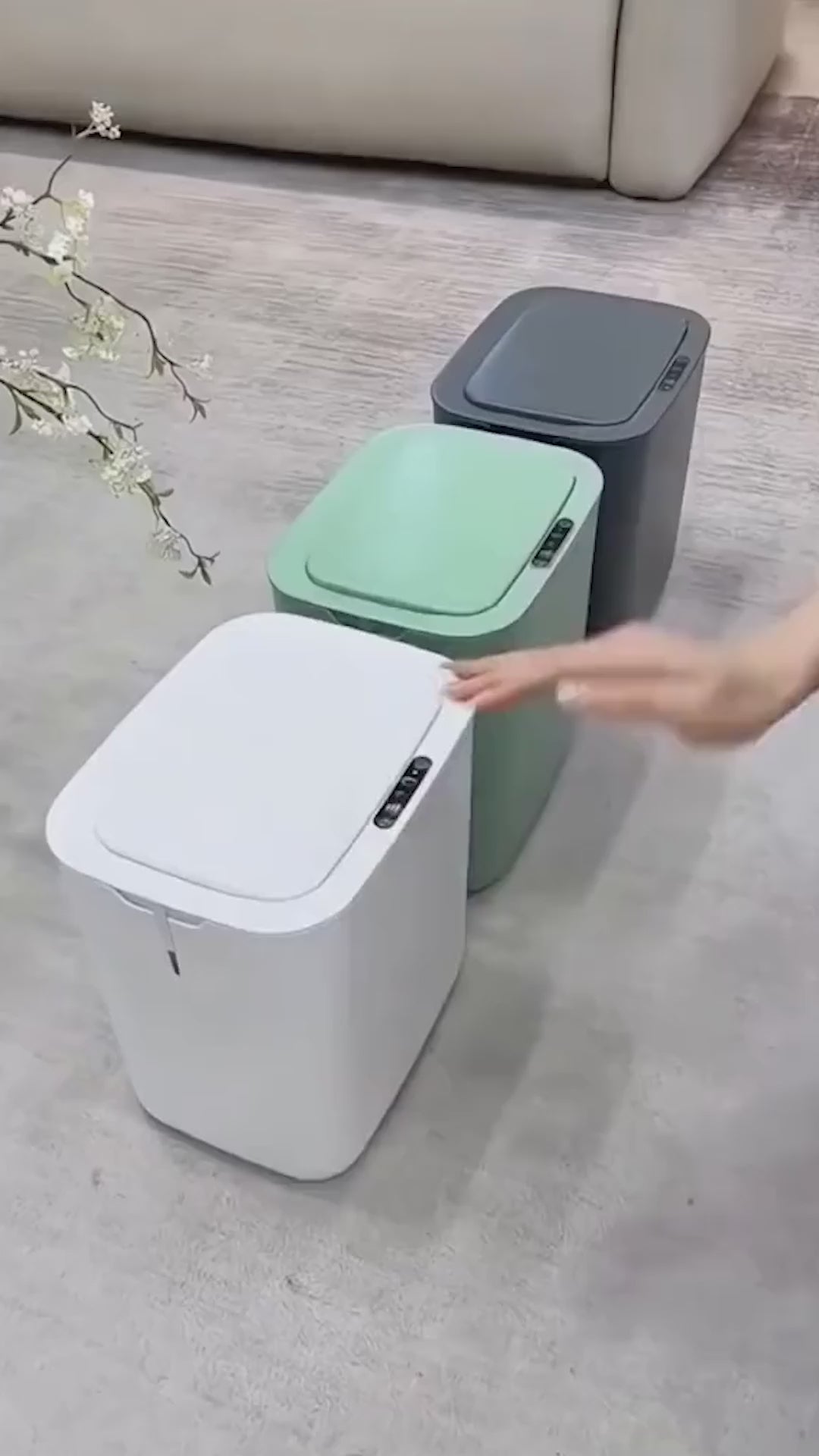 Lixeira Inteligente com Sensor Automática - Banheiro/Cozinha