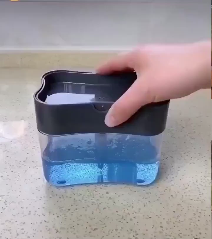 Dispenser Porta Sabão Detergente 2 Em 1 Suporte Para Esponja ZumaClean