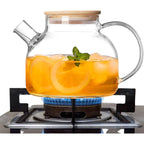 Chaleira De Vidro C/ Infusor Inox 1L Resistente Ao Fogo