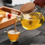 Chaleira De Vidro C/ Infusor Inox 1L Resistente Ao Fogo