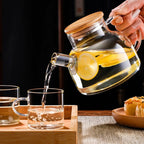 Chaleira De Vidro C/ Infusor Inox 1L Resistente Ao Fogo