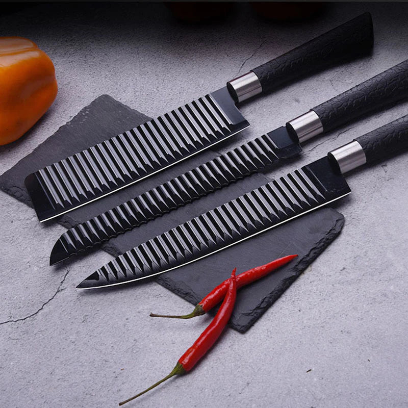 Kit Facas de cozinha/Churrasco Profissional Antiaderente 6 Peças